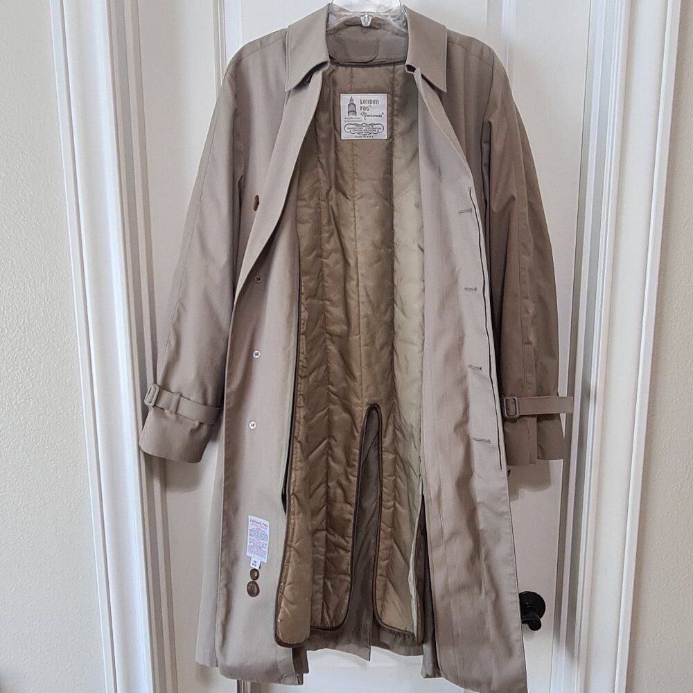 London Fog Trench Coat, Maincoats, with Removable Liner, 40R